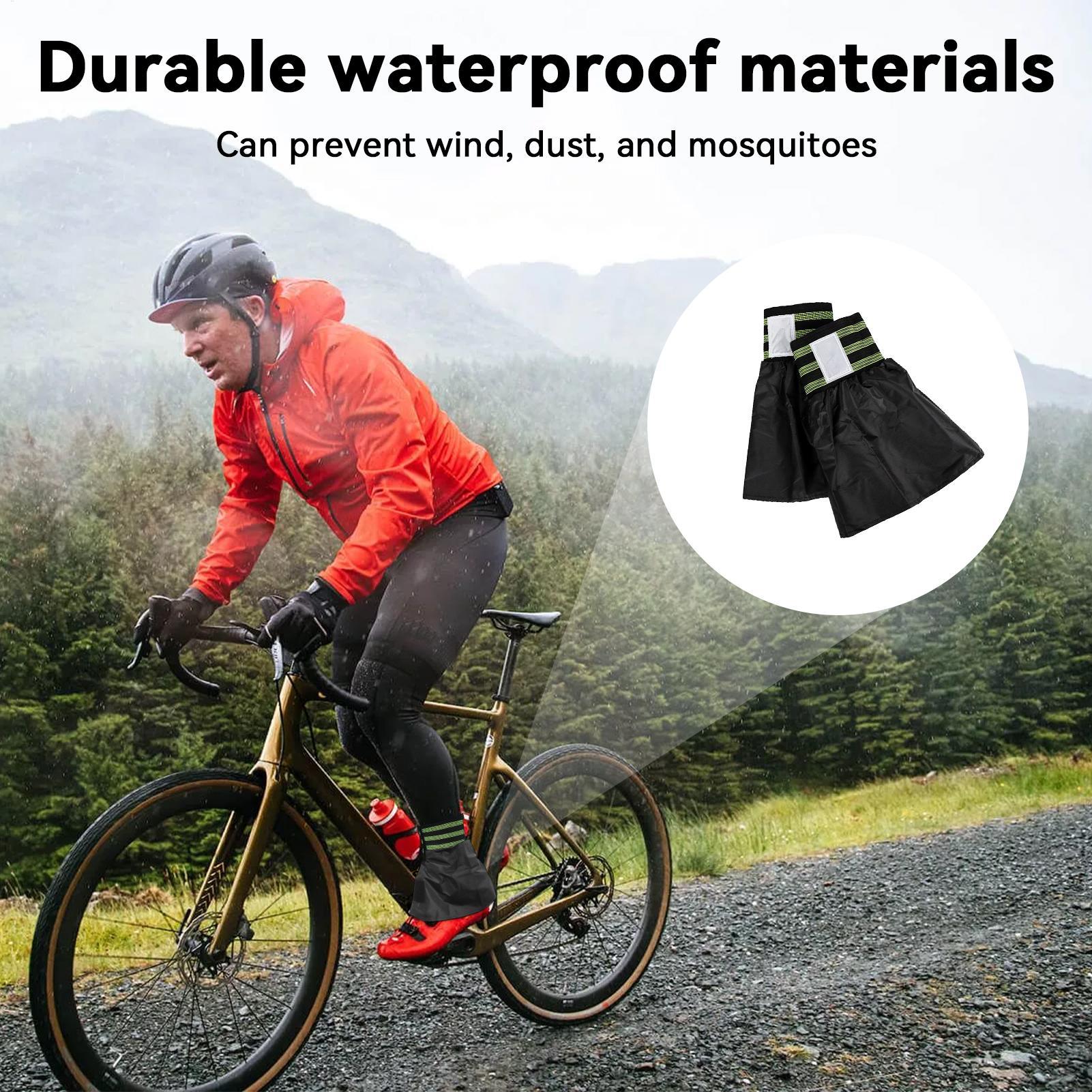 Cycling Gear Waterproof - กันลม กันน้ำ ระบายอากาศได้ดี ปลอกขาป้องกันลมสำหรับปั่นจักรยาน ปรับขนาดได้ สะท้อนแสงเพื่อความปลอดภัย