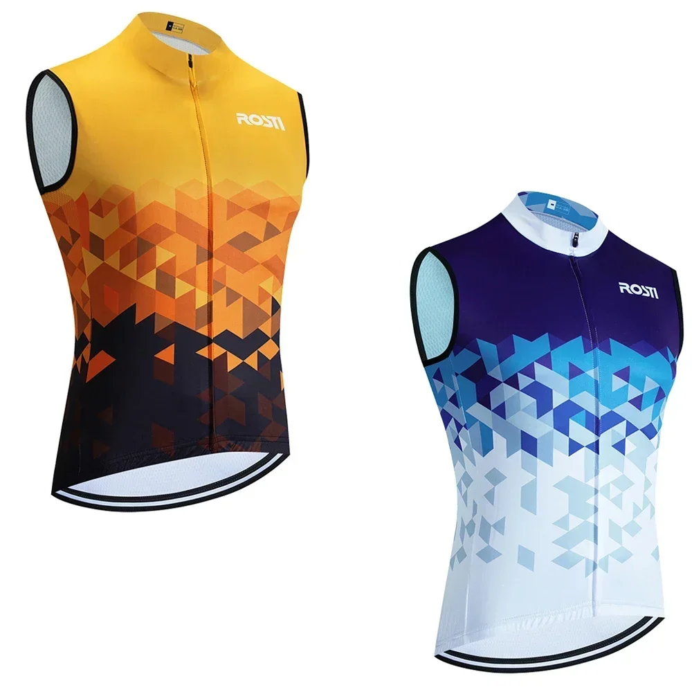 Cycling Gear Vest - ใหม่ROSTIขี่จักรยานJerseyแขนกุด 2025 อิตาลีจักรยานเสื้อกั๊กMaillotผู้ชายผู้หญิงRopa Ciclismo MTB Bicycl
