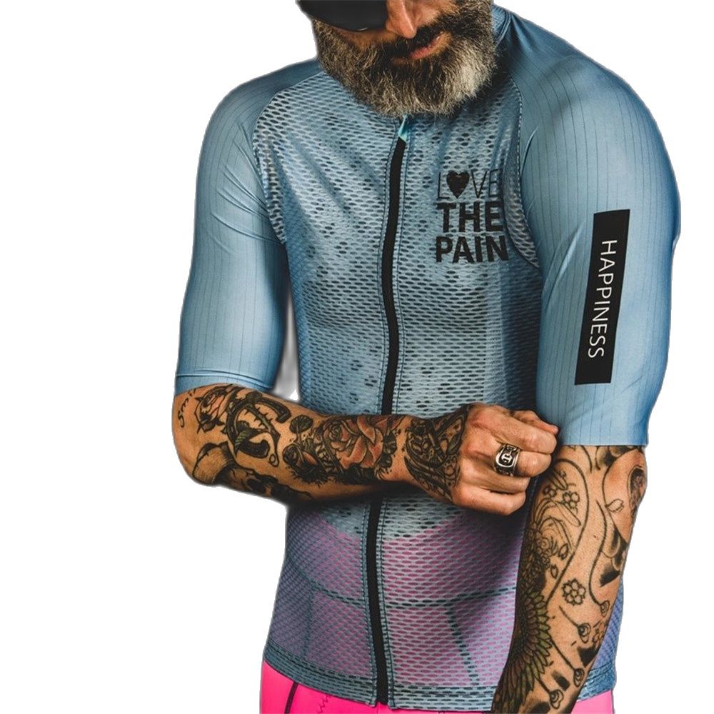 Cycling Gear Vest - รักความเจ็บปวดผู้ชายเสื้อเจอร์ซีย์นักปั่นฤดูร้อนBreathableเสื้อกันหนาวMaillot Ciclismoเสื้อกั๊กแขนกุดRun Quick Dryเสื้อผ้า
