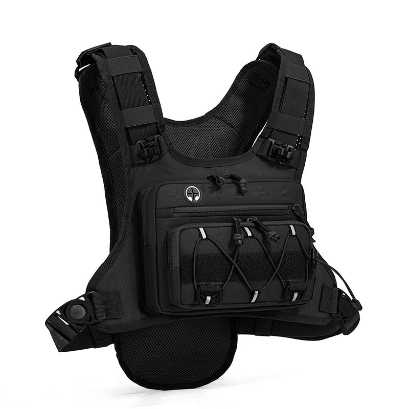 Cycling Gear Vest - กระเป๋าสะพายหน้าอกแบบยุทธวิธี กระเป๋าเป้สะพายหลังสำหรับตั้งแคมป์ ล่าสัตว์ วิ่ง ปั่นจักรยาน สะท้อนแสง
