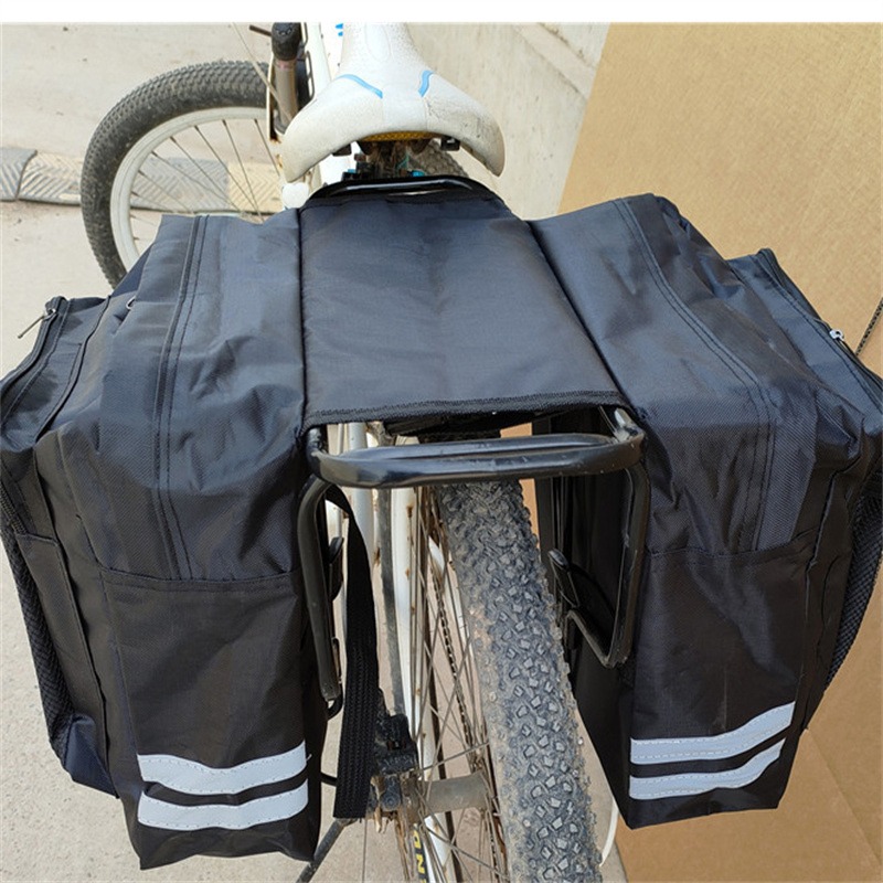 Cycling Gear Storage Rack - กระเป๋าใส่จักรยานเสือภูเขาแบบติดท้ายรถ กระเป๋าใส่สัมภาระท้ายรถจักรยาน กระเป๋าข้างเบาะหลังแบบสองด้าน กระเป๋าจักรยานสำหรับเดินทาง ทนทาน