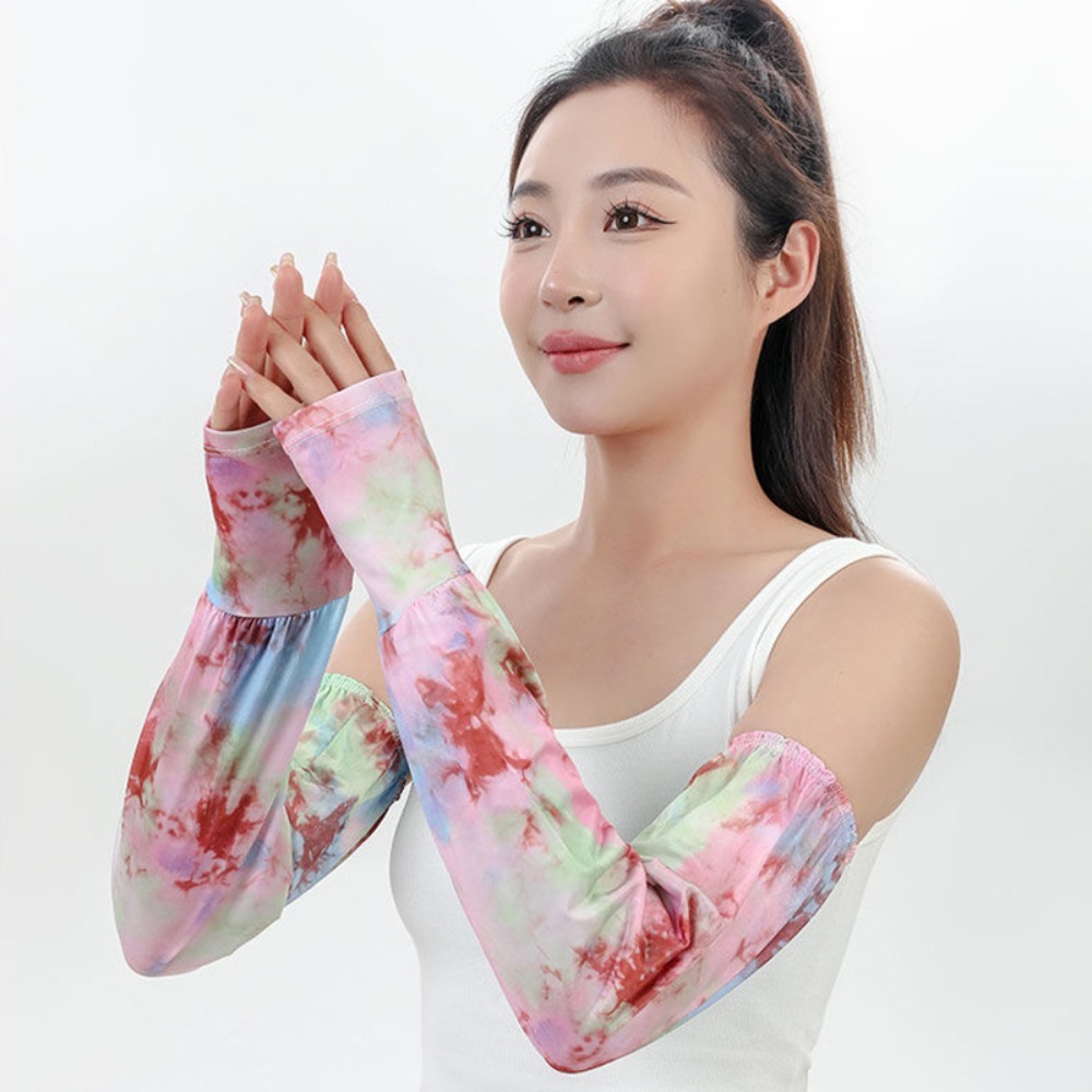 ปลอกแขนกันแดดลายไท-ได ผ้าไหมน้ - Cycling Glove บทวิจารณ์และราคา