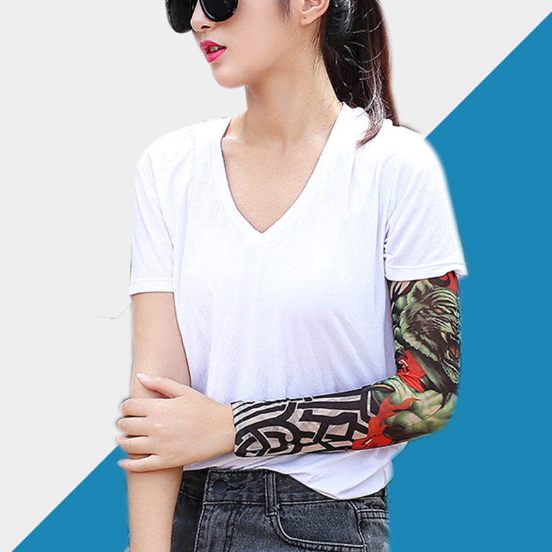 1 Pc ฤดูร้อน Tattoo Sleeve UV  - Cycling Glove บทวิจารณ์และราคา