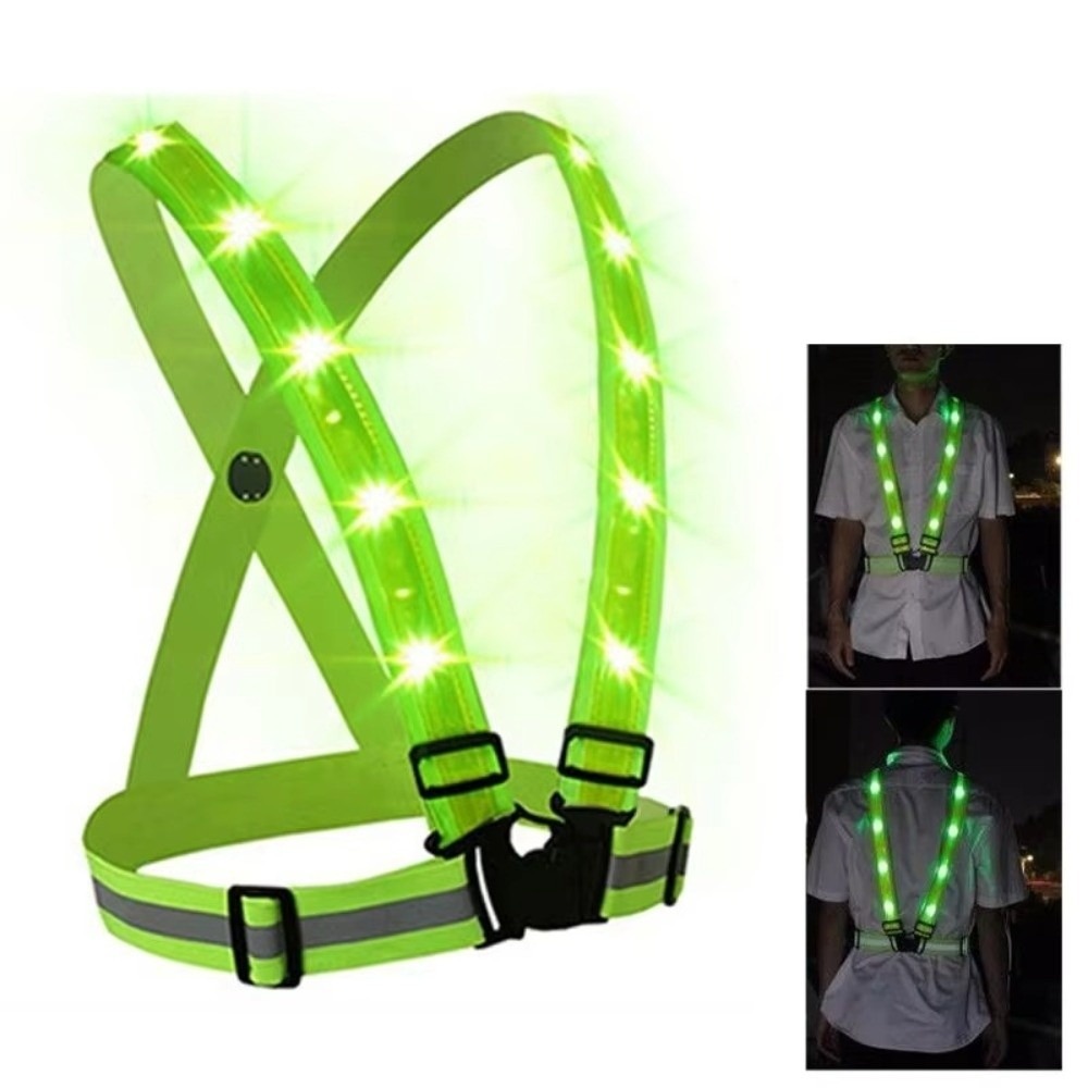 เสื้อกั๊กนิรภัย LED โพลีเอสเตอ - Cycling Gear Vest บทวิจารณ์และราคา