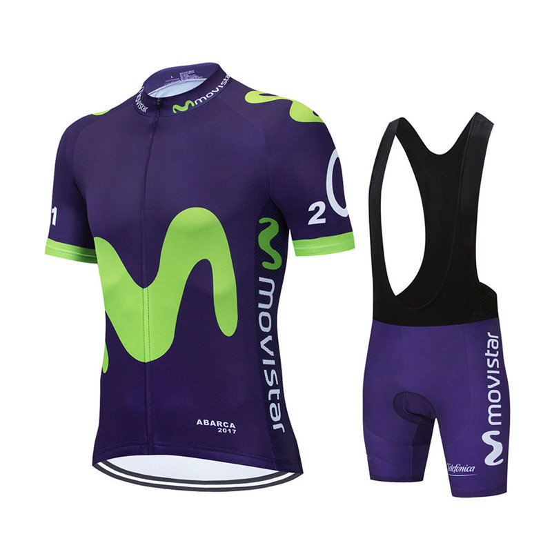 ฤดูร้อนใหม่ Movistar ทีมชุดขี่ - Cycling Gear Waterproof บทวิจารณ์และราคา
