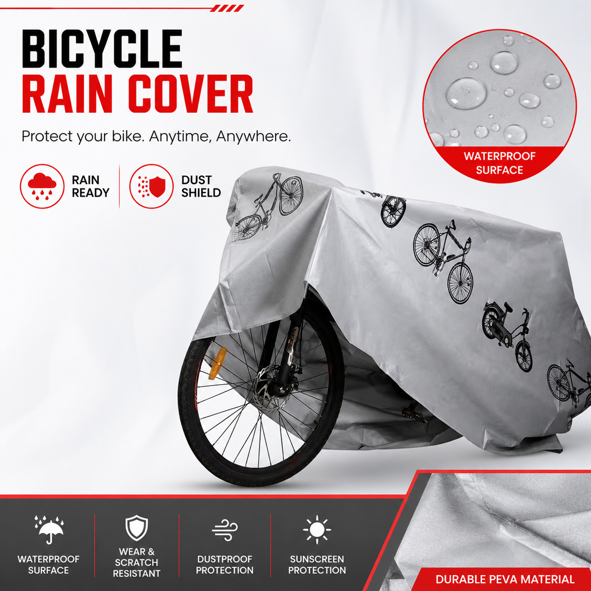 PINMOAP ผ้าคลุมจักรยานกันฝนอเน - Cycling Gear Waterproof บทวิจารณ์และราคา