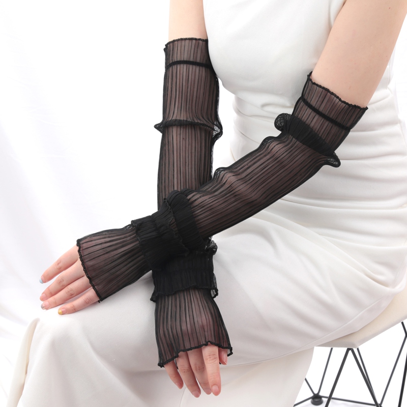 1 คู่ผ้าไหมน้ําแข็งแขนยาว Sun- - Cycling Glove บทวิจารณ์และราคา