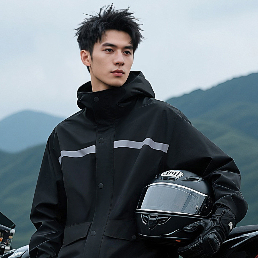 ชุดกันฝนแบบแยกชิ้นพร้อมแถบสะท้ - Cycling Gear Waterproof บทวิจารณ์และราคา